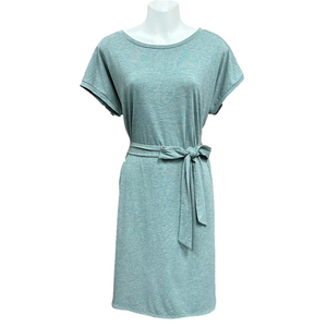 Ichi Sage sparkle jersey round neck belted tee shirt dress  Small soft